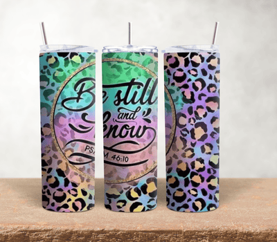 Be Still and Know| Colorful Cheetah 20oz Stainless Steel Tumbler - Radiant Reflections