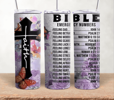 Bible Emergency Numbers|20oz Stainless Steel Tumbler - Radiant Reflections