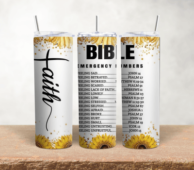 Bible Emergency Scriptures| 20oz Stainless Steel Tumblers - Radiant Reflections