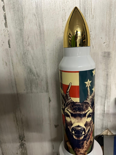 Deer American Flag Bullet Tumbler - Radiant Reflections