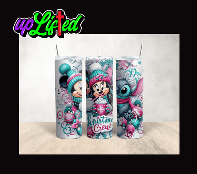 Minnie, Mickey Mouse and Stitch 20 oz stainless steel tumbler - Radiant Reflections