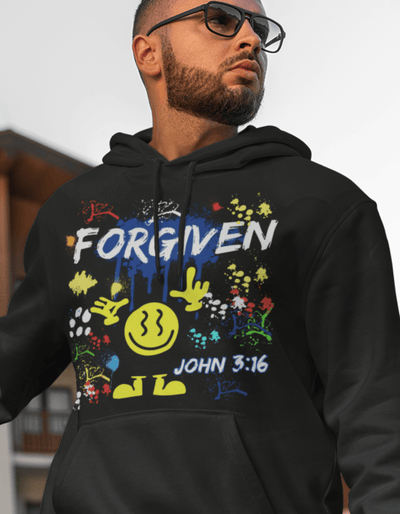 Forgiven| Smiley Pointer| Pullover Hoodie - Radiant Reflections
