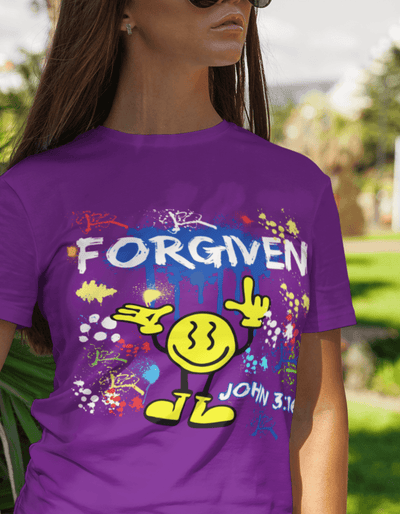 Forgiven| Smiley Pointer| T-Shirt - Radiant Reflections