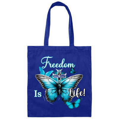 Freedom Is Life| Canvas Tote Bag - Radiant Reflections