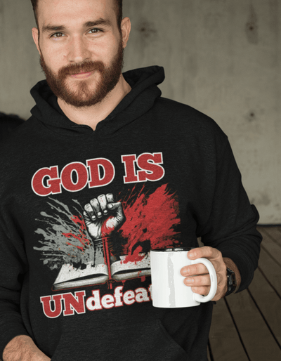 God Is Undefeated| Pullover Hoodie - Radiant Reflections