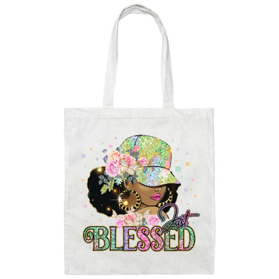 Just Blessed Canvas Tote Bag - Radiant Reflections