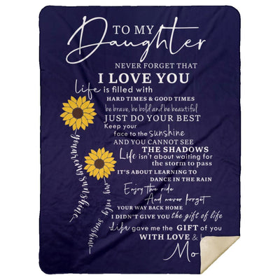 Never Forget That I Love You- Premium Mink Sherpa Blanket 60x80 - Radiant Reflections