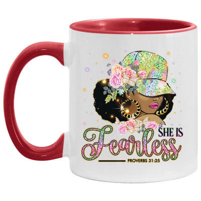 SHE IS FEARLESS | 11 oz| Accent Mug - Radiant Reflections