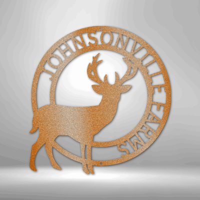 Stag Monogram - Steel Sign - Radiant Reflections
