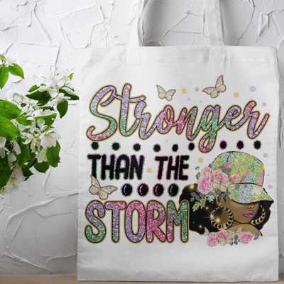 Stronger than the Storm| Canvas Tote Bag - Radiant Reflections