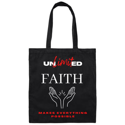 Unlimited Faith| Praying Hands| Canvas Tote Bag - Radiant Reflections