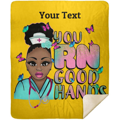 You RN Good Hands |Premium Mink Sherpa Blanket 50x60 - Radiant Reflections